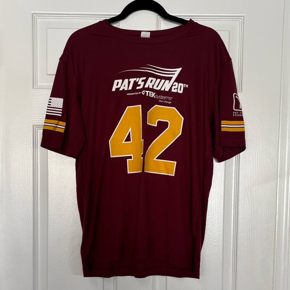 Sport-Tek Maroon and Yellow Graphic Tee